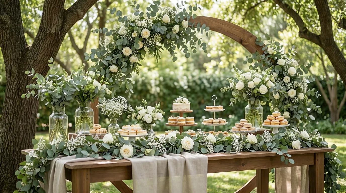 Baby shower decoration setup — Garden / outdoor elegant
