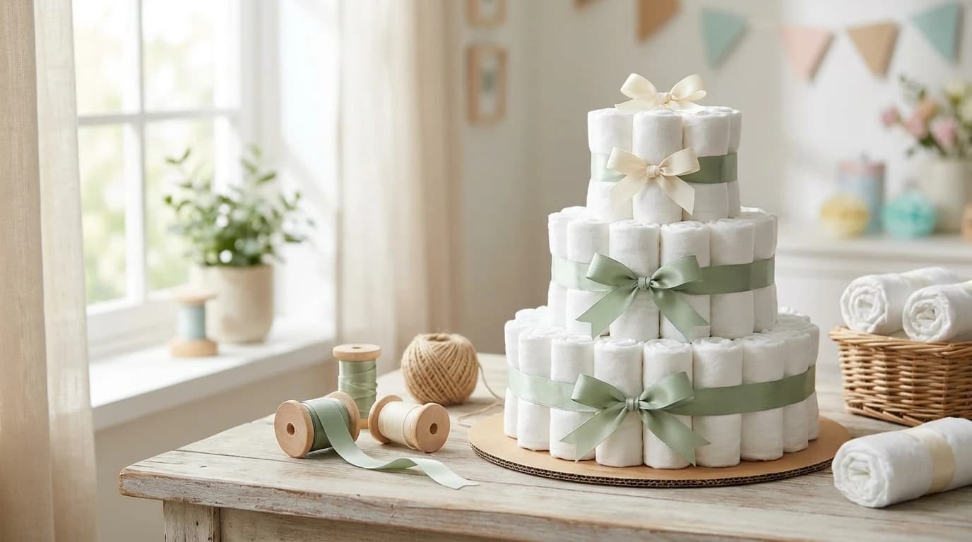 How to Make a Diaper Cake: Diaper Counts for 1โ3 Tiers