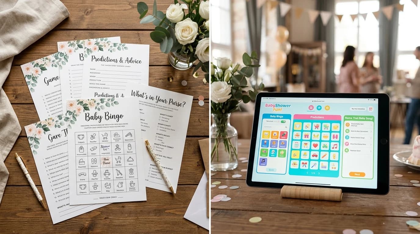 Printable vs. Digital Baby Shower Games: Which Should You Choose?